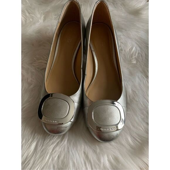 Michael Michael Kors Woman's Pauline Flex Mid Pump Silver, Size: 8.5 - Picture 1 of 7